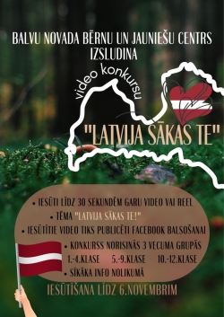 Izsludināts video konkurss “Latvija sākas TE!”