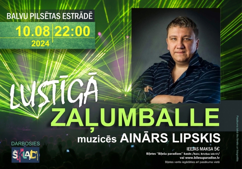 AFIŠA_Zaļumballe kopā ar Aināru Lipski