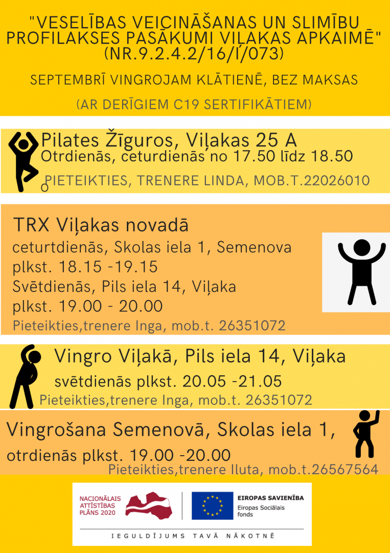 Veselības veicināšanas un slimību profilakses pasākumi Viļakas apkaimē