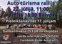 Auto tūrisma rallijs Balvu novada teritorijā