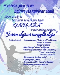 AFIŠA_Sieviešu deju kopas ''Gaspaža'' 10 gadu jubilejas koncerts