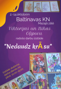 AFIŠA_Radošo darbu izstāde "Nedaudz krāsu"