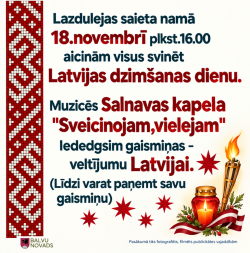 Attēlā redzama svecīte ar lāpu, Latvijas karogu uz gaiša fona