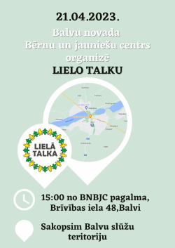 Lielā Talka Balvu slūžu teritorijā