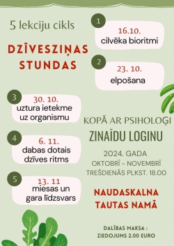 AFIŠA_Dzīvesziņas stundas kopā ar Zinaīdu Loginu