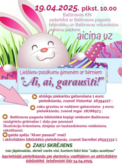 AFIŠA_pasākums ģimenēm ar bērniem ''Ai, ai, garausīti!''