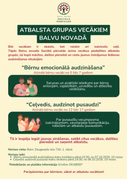 Attēlā redzamas ģimenes.