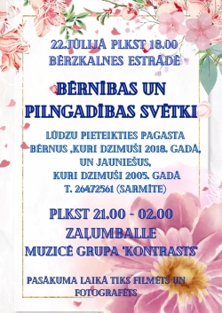 Bērnības un Pilngadības svētki Bērzkalnē