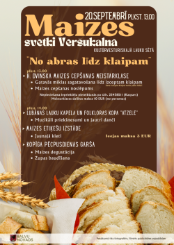 Uz tumši brūna fona redzamas maizes šķēles un rudzu vārpas.