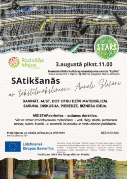 Afiša_Satikšanās ar tekstilmākslinieci Anneli Slišāni
