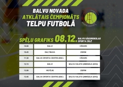 Afiša - Balvu novada atklātais čempionāts telpu futbola