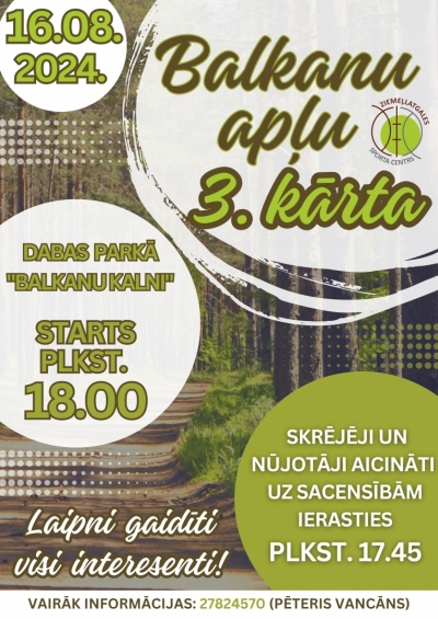 AFIŠA_Tautas skrējiena ''Balkanu apļi'' 3. kārta