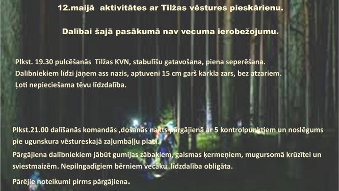 Aktivitātes ar Tilžas vēstures pieskārienu