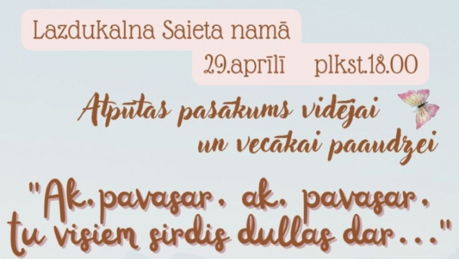 Atpūtas pasākums vidējai un vecākajai paaudzei