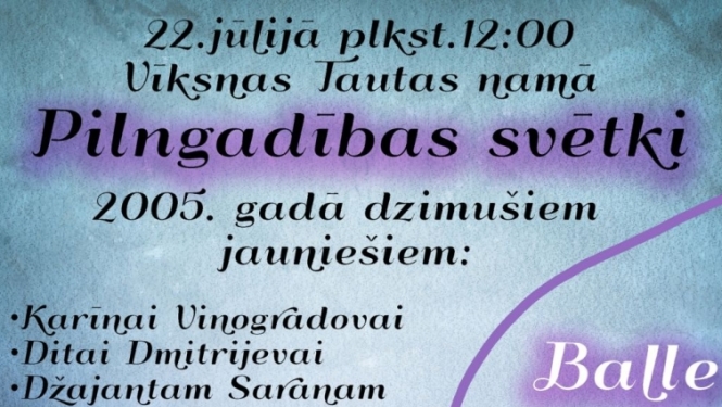 Pilngadības svētki Vīksnā