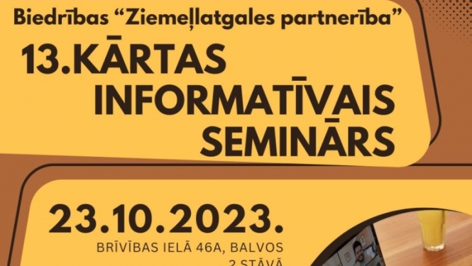 Informatīvais seminārs par projektu iesniegšanas 13.kārtu