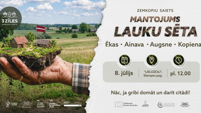 Zemkopju saietā aicina diskutēt par lauku vidi un tās mantojumu.