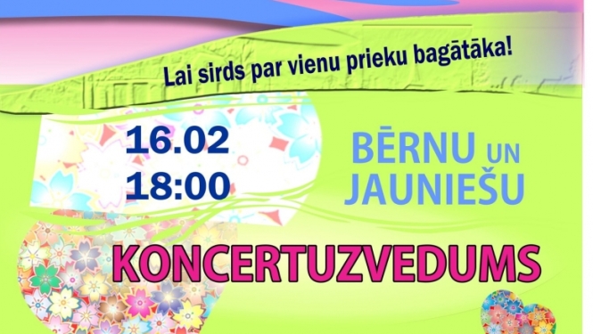 AFIŠA_Balvu pilsētas bērnu un jauniešu kolektīvu koncerts "Lai sirds par vienu prieku bagātāka"