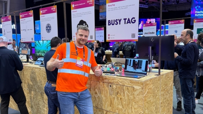 SIA ''Busy Tag'' vadītājs Kaspars Škerba Websummit izstāde Lisbonā, Portugāle 2025. gadā