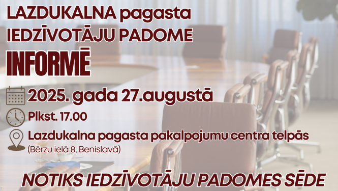 27.augustā notiks Lazdukalna pagasta Iedzīvotāju padomes sēde