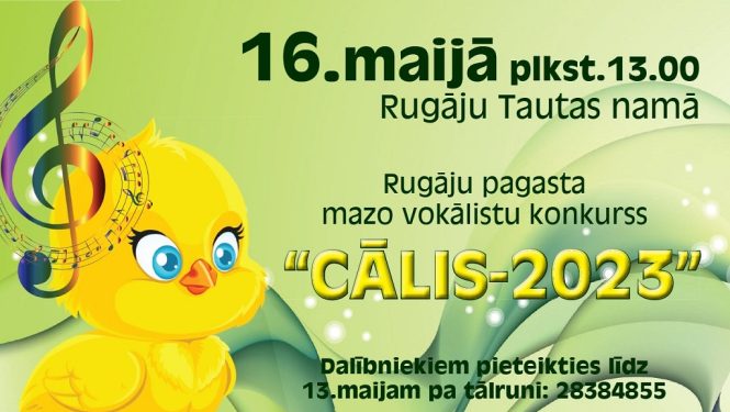 Rugāju pagasta mazo vokālistu konkurss "CĀLIS-2023"