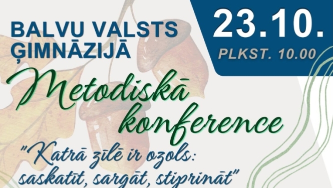 Attēlā redzama skola un un sieviete.