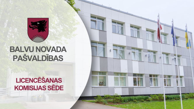 Skats uz Balvu novada Centrālās pārvaldes ēku maijā