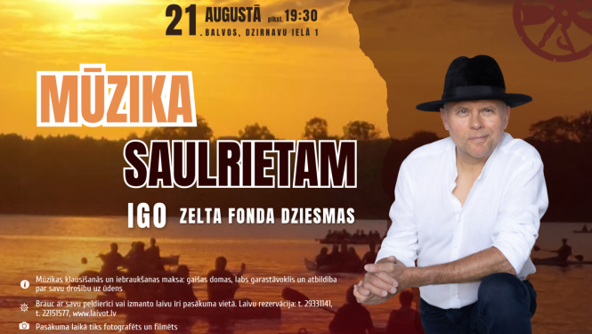 Brīvdabas koncerta ''Mūzika saulrietam'' programma