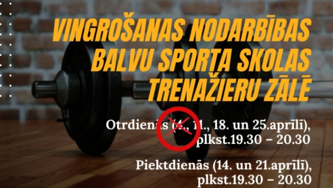 Nenotiks vingrošanas nodarbība