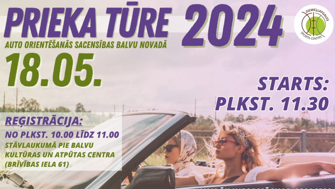 Auto orientēšanās sacensības ''Prieka tūre''