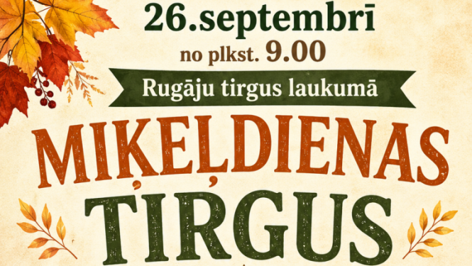 Attēlā redzami rudens dārzeņi, rudens krāsainas lapas.
