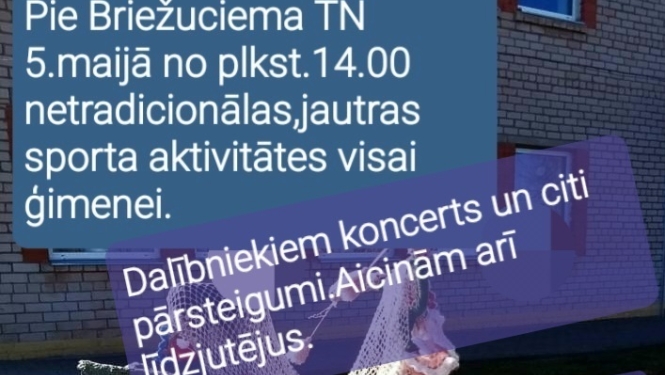 Sporta aktivitātes visai ģimenei Briežuciemā