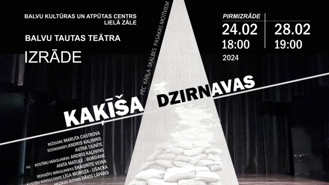 AFIŠA_Pirmizrāde Balvu Tautas teātra izrādei ''Kaķīša dzirnavas''