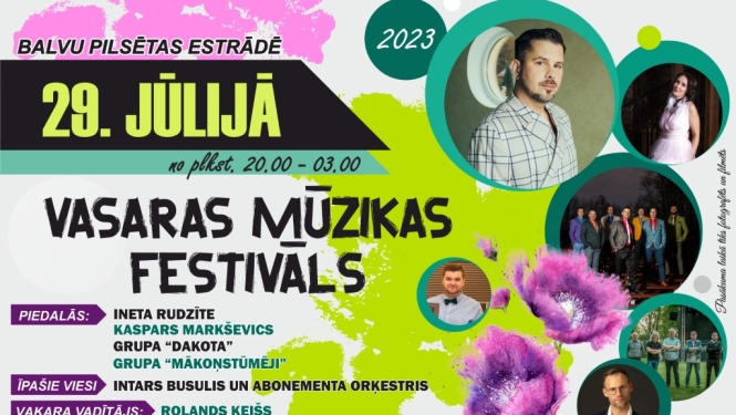 Vasaras mūzikas festivāls Balvos