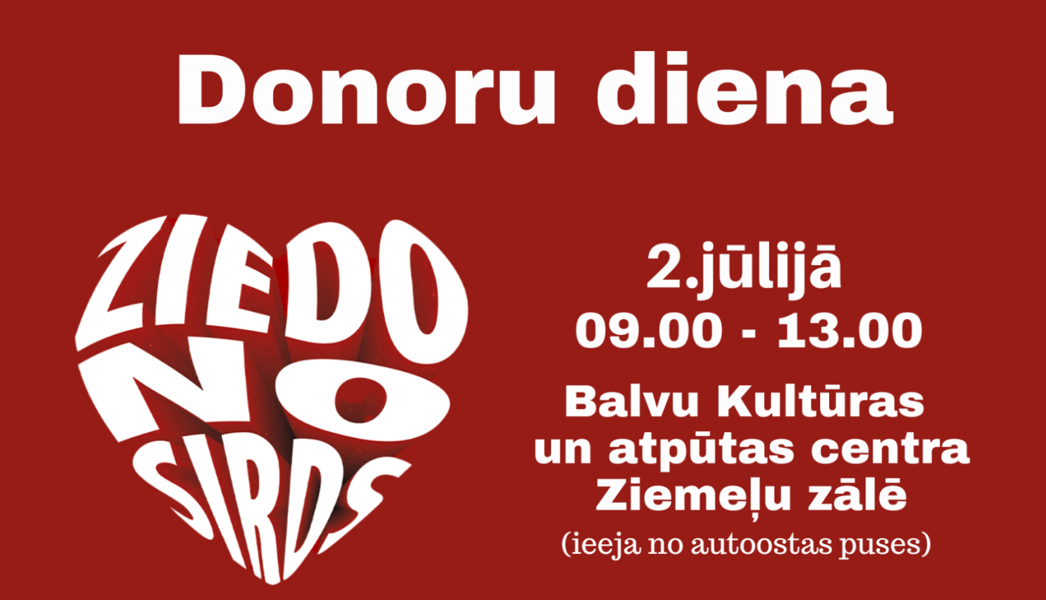 Donoru diena Balvos 2.jūlijā