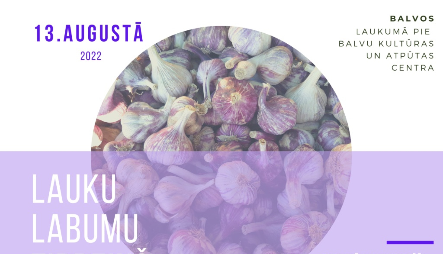 13.augustā Balvos notiks Lauku labumu tirdziņš