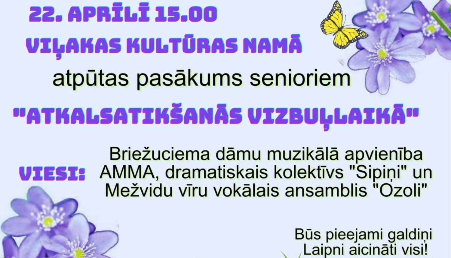 Senioru pasākums Viļakā