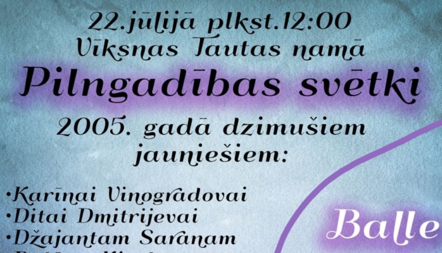 Pilngadības svētki Vīksnā