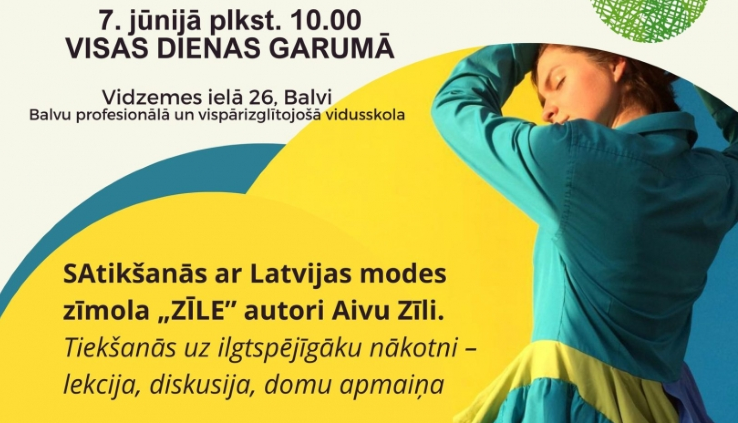 AFIŠA_Satikšanās ar Latvijas modes zīmola ''Zīle'' autori