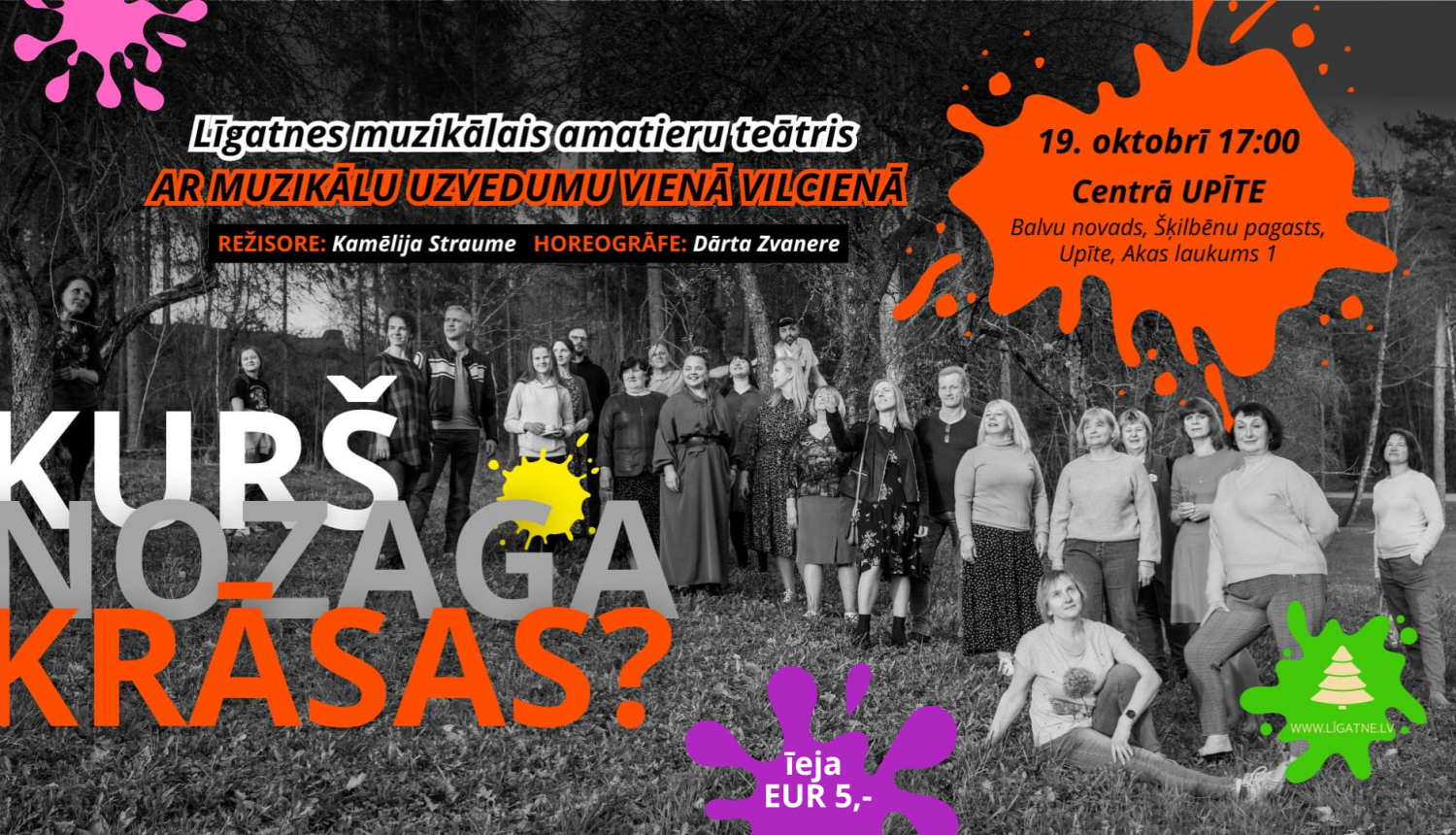 AFIŠA_Līgatnes muzikālā amatiera izrāde ''Kurš nozaga krāsas''