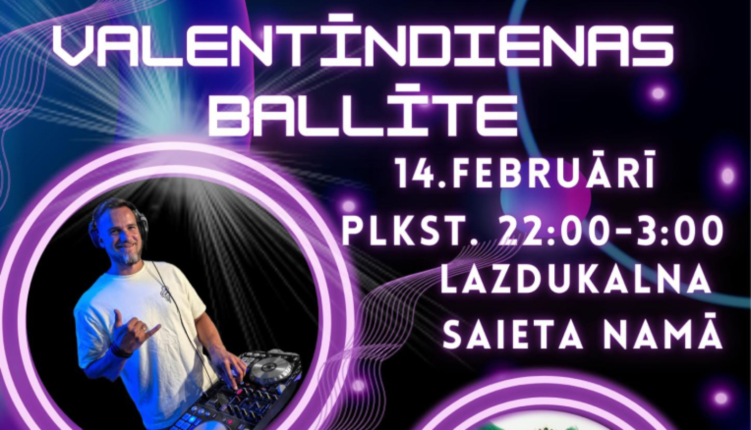 Valentīndienas ballīte afiša