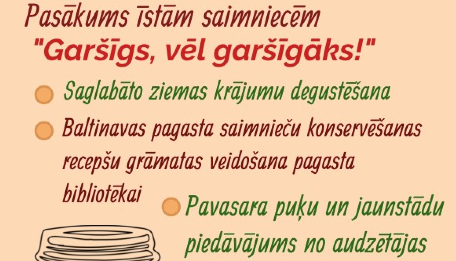 Pasākums saimniecēm