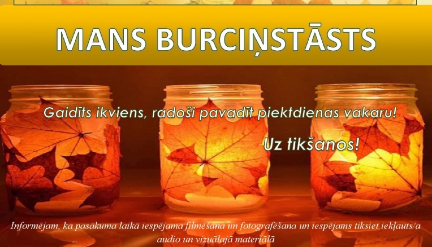 AFIŠA_Radošais vakars ''Mans burciņstāsts''