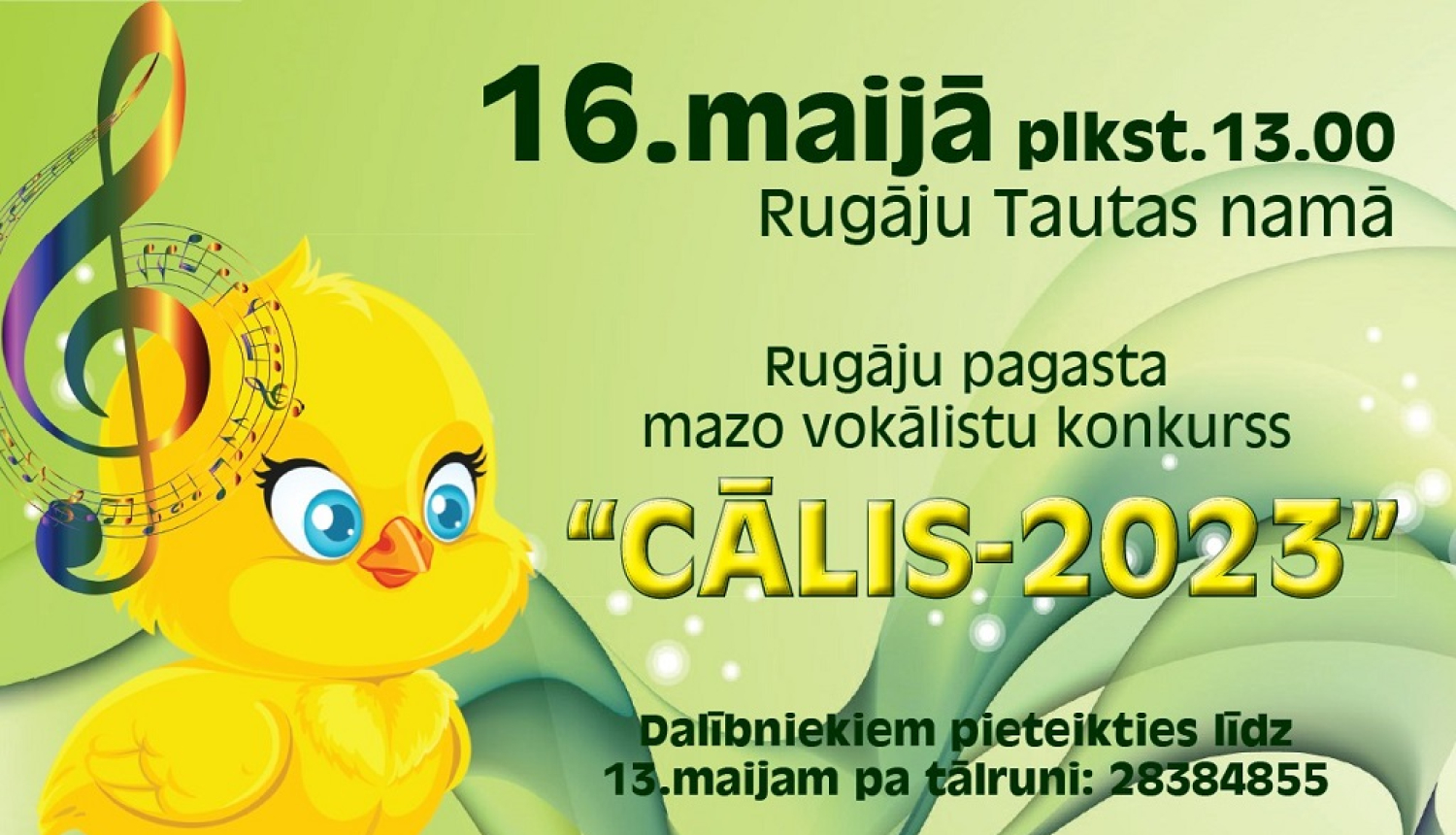 Rugāju pagasta mazo vokālistu konkurss "CĀLIS-2023"