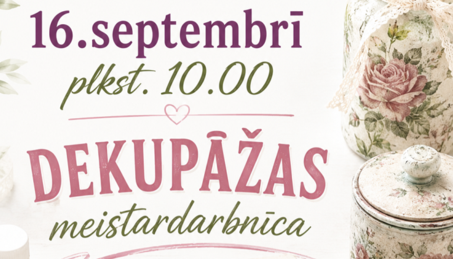 Uz gaiša fona redzama maza lādīte, ziedu vāze ar ziedu ornamentiem