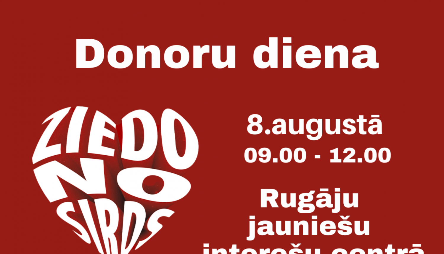 Afiša_Donoru diena Rugājos 08.08.2024.