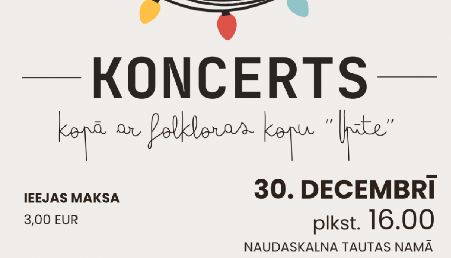 Afiša - Folkloras kopas ''Upīte'' svētku koncerts