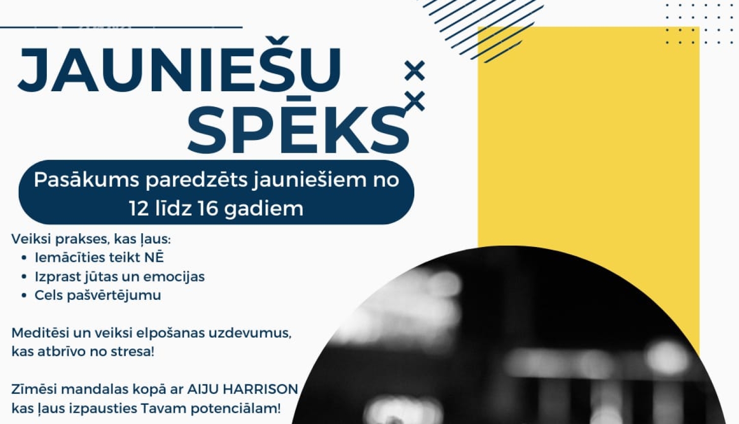 AFIŠA_Pasākums jauniešiem ''Jauniešu spēks''