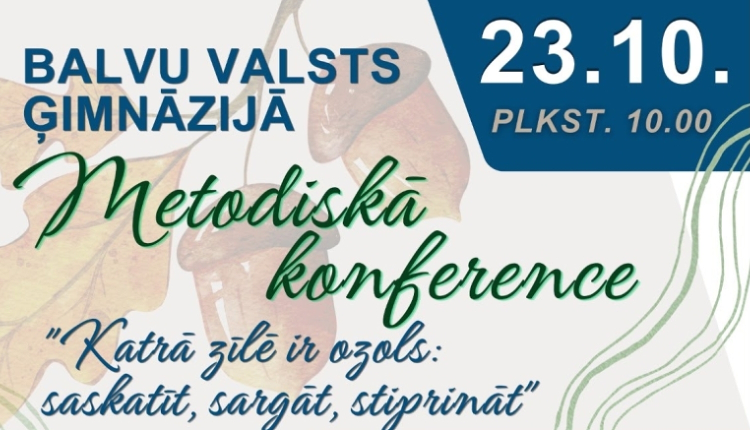 Attēlā redzama skola un un sieviete.