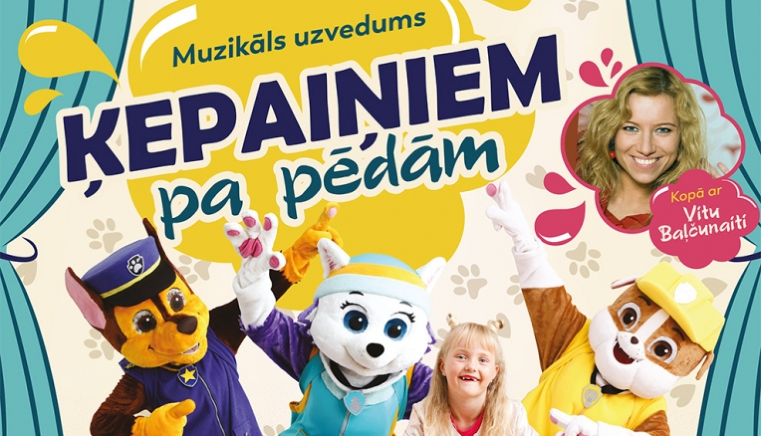 AFIŠA_Muzikālais uzvedums ''Ķepaiņiem pa pēdām''